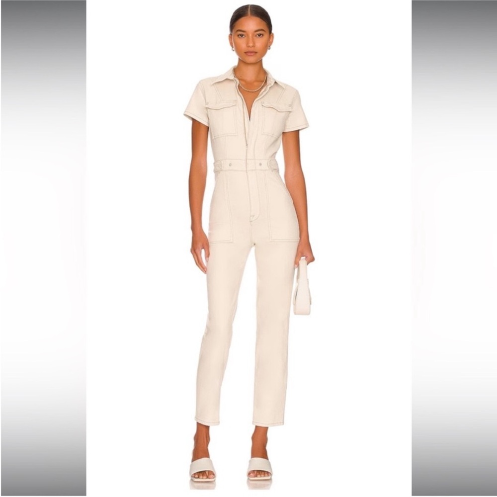 Good American Cream Jumpsuit